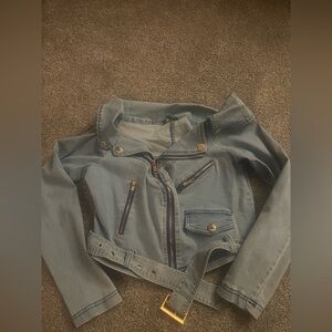 Jean biker jacket woman’s size XL